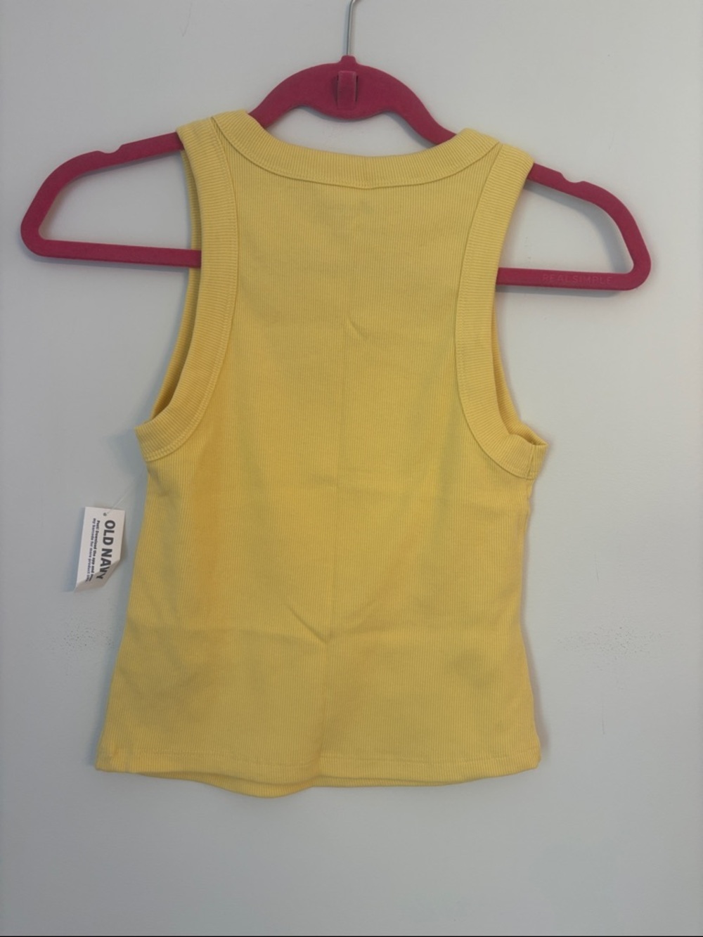 Old Navy Yellow Cropped Tank Top Size Small NWT - Picture 3 of 4